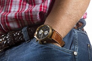 man wearing a watch