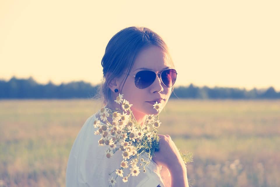 lady with herbs